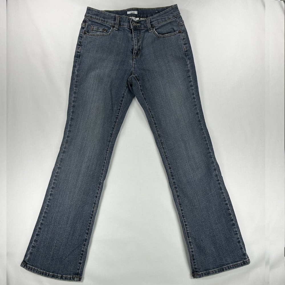 Liz & Co. Vintage 2000S/Y2K Woman's Mid Rise Bootcut Jeans 6 Petite Medium Wash